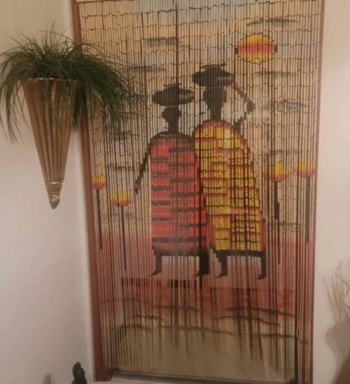 Bamboo Beaded Curtain 35.5" wide X 78" high-90 strands- Village