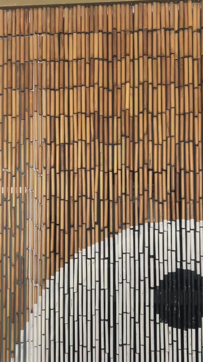 Bamboo Beaded Curtain 35.5" wide X 78" high-90 strands- Tao