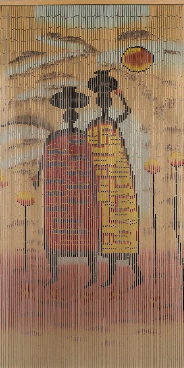 Bamboo Beaded Curtain 35.5" wide X 78" high-90 strands- Village