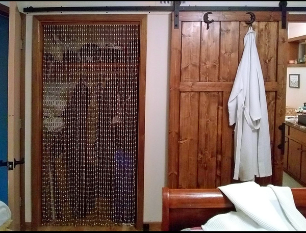 Wood and Bamboo Beaded Curtain 35.5" wide X 77" high - 45 Strands -SunshineBr