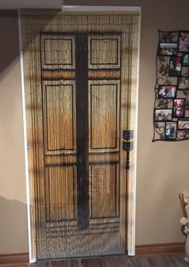 Bamboo Beaded Curtain 35.5" wide X 78" high-90 strands- Door