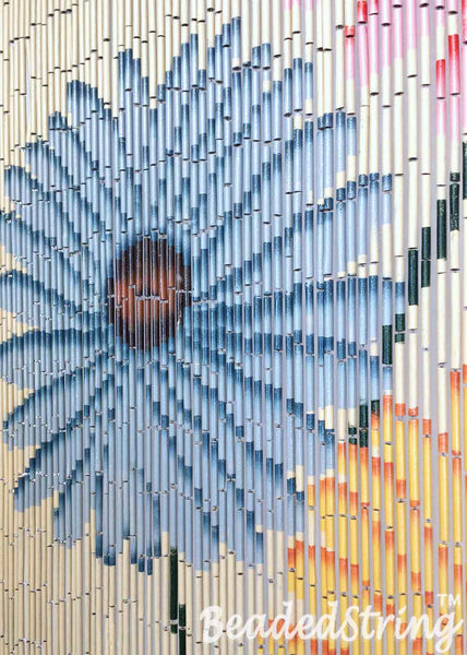 Bamboo beaded curtain-Flowers-3